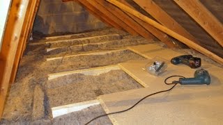 DIY LoftAttic Insulation with overboarding for Storage Superhome59 Video part 10 [upl. by Dena]