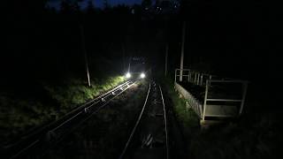 Standseilbahn 630001 Zugerberg Ausweiche in der Nacht  Zugerbergbahn  Funicular [upl. by Atirac]