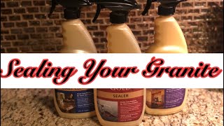 How to seal your granite  Granite Care  DIY granite sealer [upl. by Mairb]