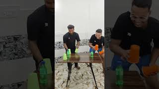 Flip Cup in bottle challenge funnychellenge [upl. by Ecinehs]