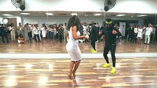 01142023 Salsa Mundial 8th Anniversary White Party  Ataca and La Alemana Bachata Workshop Demo [upl. by Groos]