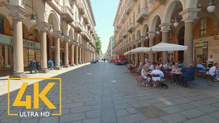 Turin Virtual Walking Tour in 4K  Turin City Travel Guide [upl. by Nnael]