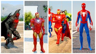 SUPERHERO MEGA BATTLE 35 MARVEL AND DC SUPERHERO MEGA BATTLE SPIDERMAN VS IRONMAN VS HULK VS THOR [upl. by Cindee]