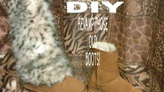 HOW TO MAKE FUR BOOTS DIY [upl. by Aidnyc886]