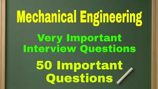 Mechanical Engineering Interview Questions and Answer  Campus Placement Competitive Exam Part  6 [upl. by Mariann]