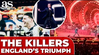 ENGLANDS TRIUMPH supercharged by THE KILLERS blazing Mr Brightside anthem at The O2 [upl. by Kehsihba]