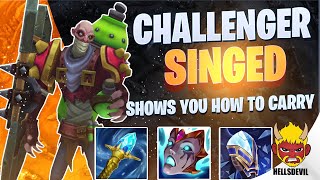 WILD RIFT  Challenger Singed Shows You How To Carry  Singed Gameplay  Guide amp Build [upl. by Trimmer]