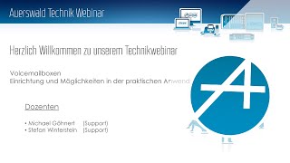 Onlineseminar Voicemailboxen – Einrichtung und Möglichkeiten in der praktischen Anwendung [upl. by Carboni]