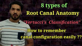 Root canal anatomy  Different root canal configuration  Vertuccis Classification in Hindi [upl. by Naved]