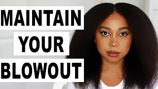 HOW TO MAINTAIN YOUR NATURAL HAIR BLOW OUT FOR WEEKS PRESERVE YOUR BLOWDRY FOR LONGER [upl. by Nwadrebma703]