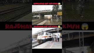 Humsafar Express at 130 kmh vs Rajdhani Express at 130 kmh Skipping Faridabad Junction [upl. by Siraved]