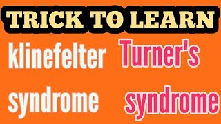 klinefelter syndrome Turner syndrome chromosomal disorders Genetics trick class 12th Neet AIIMS [upl. by Akeenat]