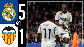 Real Madrid 51 Valencia  HIGHLIGHTS  LaLiga 202324 [upl. by Jezrdna694]