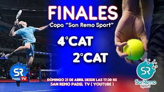 Final de 4ta y 2da Cat🎾 Copa quotSan Remo Sportquot padel final padelamateusanremopadeltv envivo [upl. by Hcirteid339]