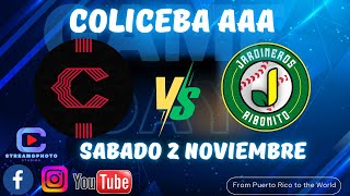 ILLESCANOS DE COAMO VS JARDINEROS DE AIBONITO BEISBOL COLICEBA AAA 📅2NOVIEMBRE24 [upl. by Adley]