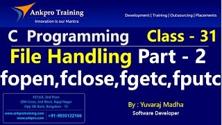 C language  Class 31  File handling in c File functions  fopen and fclose  Part 2 [upl. by Adala]