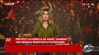 Protest la Fabrica de arme din Cugir chiar înaintea vizitei ministrului Economiei [upl. by Elmira]