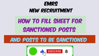 Emrs update  emrs new vacancy  emrs google sheet of post sanctioned and filled  emrs news [upl. by Ueihtam]