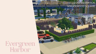 Sprucewood Square Speed Build THE SIMS 4 [upl. by Adnolay69]