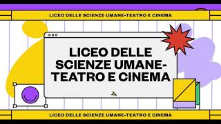 Liceo delle scienze umane  teatro e cinema [upl. by Brooke]