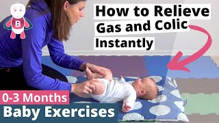 One way to Relieve Gas and Colic In Babies and Infants ★ 03 Months ★ Baby Exercises amp Activities [upl. by Krisha436]