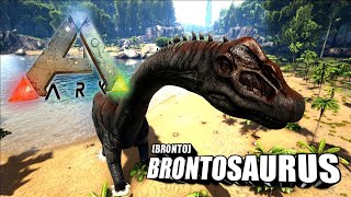 Taming A Brontosaurus Bronto  Ark Survival Evolved  The Island [upl. by Seuguh]