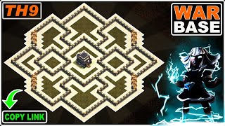 NEW TH9 War Base 2023 COPY LINK  COC Town Hall 9 TH9 Base Design  Clash of Clans [upl. by Damour151]