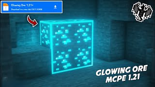 Glowing ores texture pack mcpe 121  Mcpe glowing ore 121  visible ores resource pack download [upl. by Dov724]