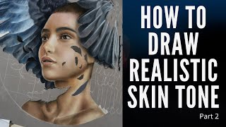 How to draw with pastels for Beginners  Realistic Skin Tone VERDACCIO TECHNIQUE  Part 2 [upl. by Levison987]