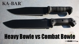 Kabar Heavy Bowie vs Becker BK9 Combat Bowie Knife Comparison  OsoGrandeKnives [upl. by Grimaldi39]