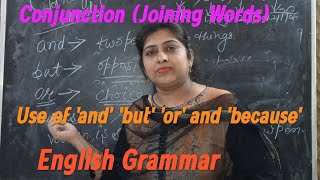 Conjunction  Joining words  AndButOrBecause  English Grammar [upl. by Llerud888]