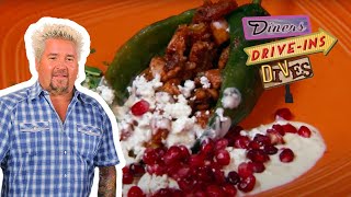 Guy Fieri Eats Chiles en Nogada in Phoenix AZ  Diners DriveIns and Dives  Food Network [upl. by Guenzi828]