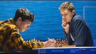 NEW GENERATION Alireza Firouzja vs Andrey Esipenko  Tata Steel Chess 2019  R9 [upl. by Niuqauj]