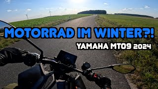 Motorradfahren im Winter Yamaha MT09 2024 [upl. by Kathye]