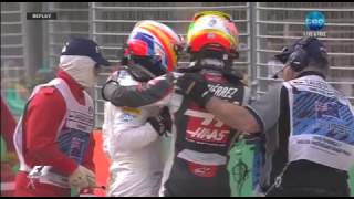 Fernando Alonso Crash With Esteban Gutierrez Australian Grand Prix [upl. by Ydasahc58]