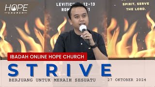 Ibadah Online HOPE Church 27 Oktober 2024 [upl. by Shuler]