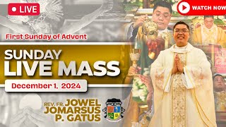 SUNDAY FILIPINO LIVE MASS TODAY II DECEMBER 1 2024 II FR JOWEL JOMARSUS GATUS [upl. by Samuelson]