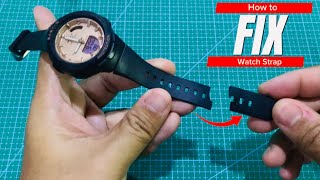 How to Fix a Watch Strap  Silicone Watch Band DIY Repair [upl. by Synned]