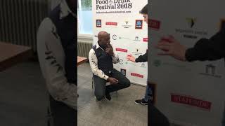 Undercover Magician shocks Ainsley Harriott at Press conference [upl. by Kcid]