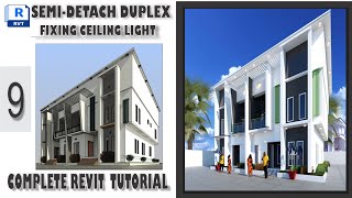 REVIT COMPLETE TUTORIAL  9 HOW TO CREATE SEMIDETACH DUPLEX CEILINGLIGHT [upl. by Linehan]