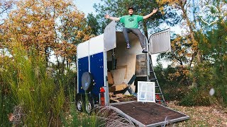 Horse Box Conversion Off Grid Homesteading in Portugal [upl. by Sarat]