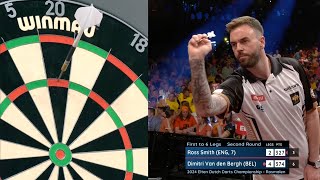 ROSS SMITH HITS A NINE DARTER 2024 Dutch Darts Championship [upl. by Oswald]