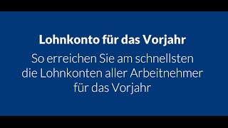 Lohnkonto für das Vorjahr [upl. by Jopa]