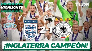 HIGHLIGHTS  Inglaterra 21 Alemania  UEFA Womens Euro 2022  FINAL  TUDN [upl. by Nyleahcim482]