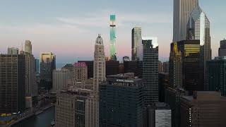 Dreamy Downtown Chicago Drone Footage 4K [upl. by Jeromy]