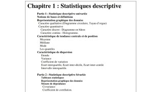 Biostatistique  Statistique descriptives première année médecine part 1 [upl. by Michail]