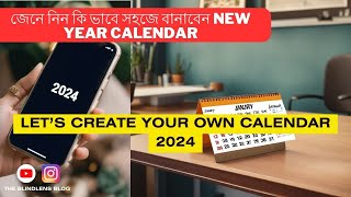 How to create your customized calendar in a minute  2024 [upl. by Enomar]