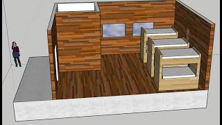 Sketchup Cabin Design Day 2 [upl. by Brear552]