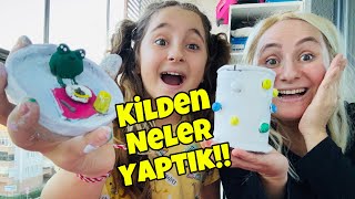 EVDE KENDİM KİLDEN TABAK VE KALEMLİK YAPTIM  DIY [upl. by Lidstone]