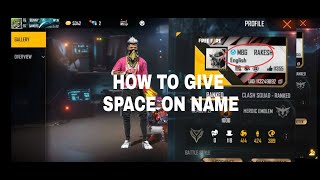 HOW TO GIVE SPACE ON NAME STYLELIKE MBG RAKESH ANNA FREE FIRE 220 TELUGU GAMER [upl. by Shreve]